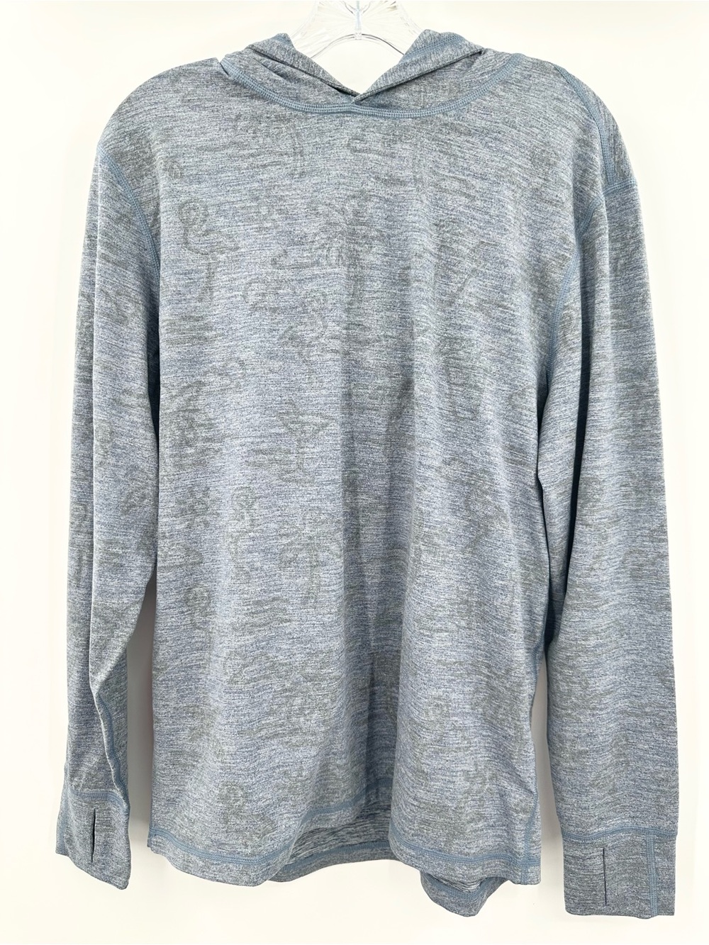 Chubbies Men's Blue Gray Long Sleeve Hooded Pullover Shirt Size Small